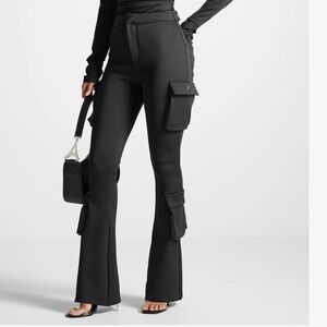 Neoprene Cargo Fit and Flare Leggings